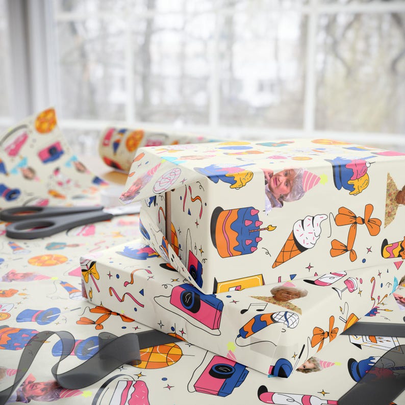 The Golden Girls Birthday Wrapping Paper: Retro TV Gift Wrap image 8