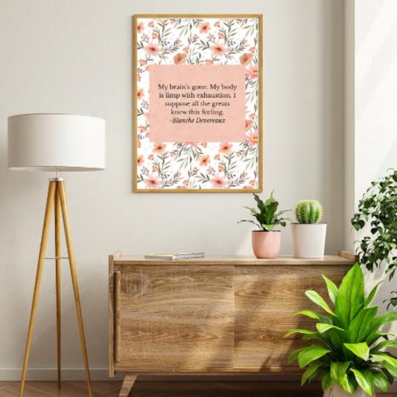 Golden Girls Wall Art, All The Greats Knew This Feeling, Blanche Devereaux Quote, JPG Download