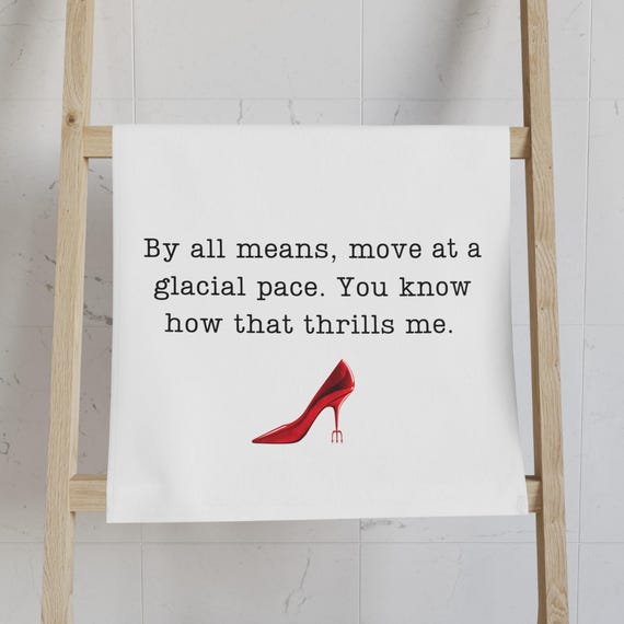 Devil Wears Prada Hand Towel, Glacial Pace Quote