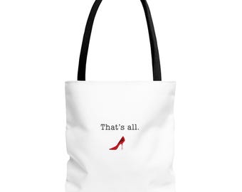 Bolso de tela That's All con cita de El diablo viste de Prada.