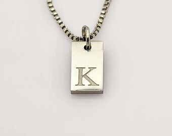 Stainless Steel Initial Charm, Initial Charm, Hypoallergenic Jewelry, Personalized Jewelry, Initial Necklace, Minimalist Jewelry