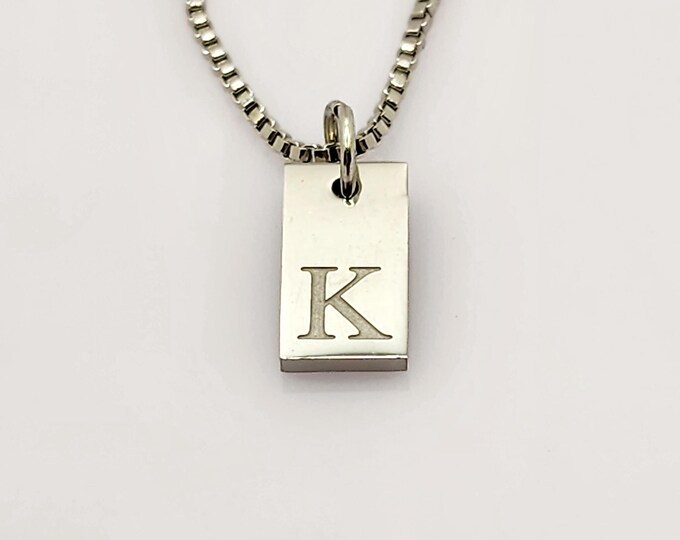Stainless Steel Initial Charm, Initial Charm, Hypoallergenic Jewelry, Personalized Jewelry, Initial Necklace, Minimalist Jewelry