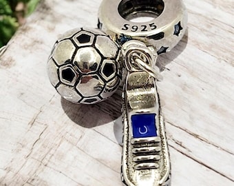 Sterling Silver Soccer Charm, Sterling Silver Charm, Sterling Silver Football, Fits Pandora Bracelet, Sterling Silver Jewelry