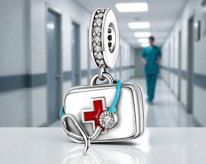 Sterling Silver Medical Charm: Medical Doctor Gift, Gift for Medical Professional, Gift for Doctor, Gift for Nurse, Sterling Silver