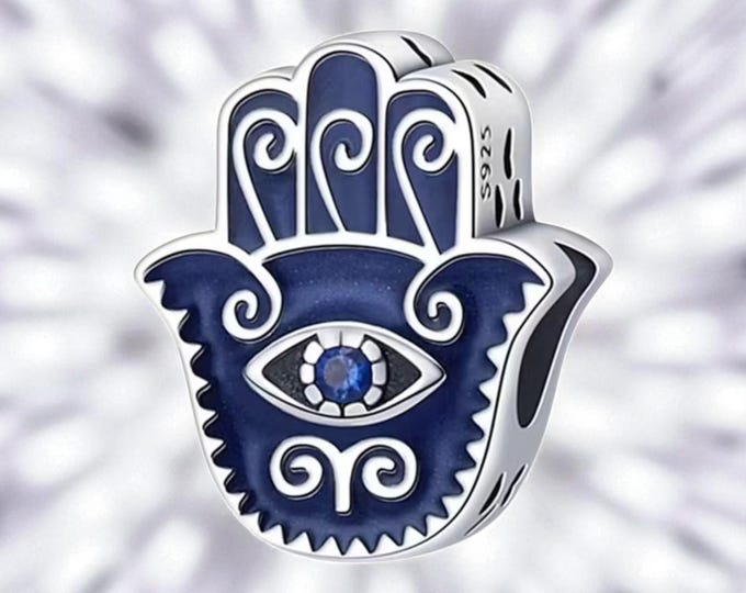 Sterling Silver Charm, Fits Pandora, Fits Pandora, Seeing Eye Charm, Silver Eye Charm
