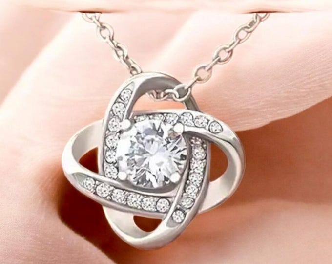Sterling Silver Eternal Knot, Sterling Silver Pendant, Sterling Silver Necklace, Gift for Her, Sterling Silver Jewelry, Silver Necklace