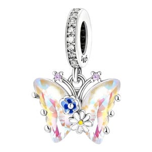 Sterling Silver Butterfly Charm, Sterling Silver Charm, Fits Pandora Bracelet, Gift for Her, Butterfly Necklace, Sterling Silver Jewelry