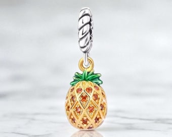 Sterling Silver Pineapple Charm For  Bracelet