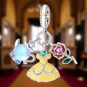 Sterling Silver Charm, Princess Charm, Sterling Silver Jewelry, Fits Pandora Bracelet, Lucky Charm, Gift for Her