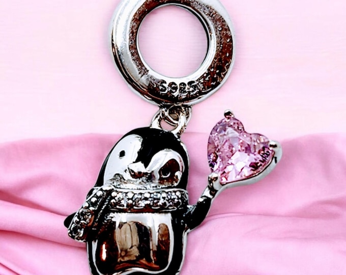 Sterling Silver Penguin Charm, Fits Pandora, Penguin Charm, Gift for Her