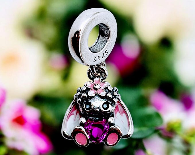 Sterling Silver Bunny Charm, Sterling Silver Charm, Gift for Girl, Fits Pandora Bracelet, Sterling Silver Necklace, Bunny Heart Gift
