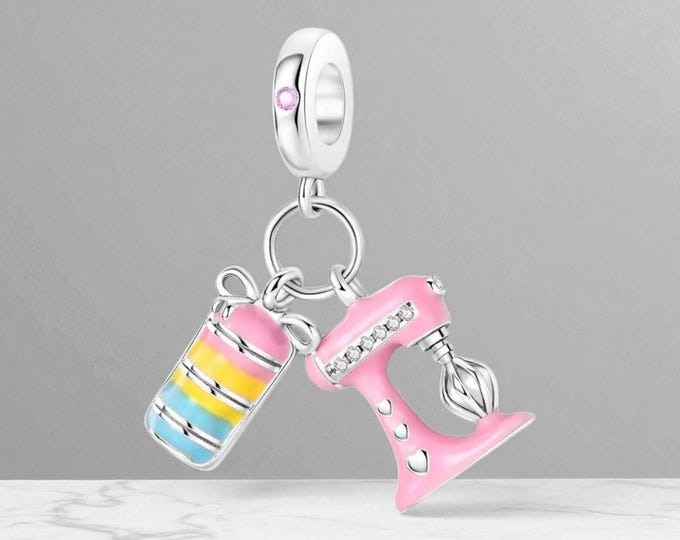 Sterling Silver Charm, Macaron Charm, Macaroon, Fits Pandora Bracelet, Gift for Her, Baker Charm, Sterling Silver Jewelry, Christmas