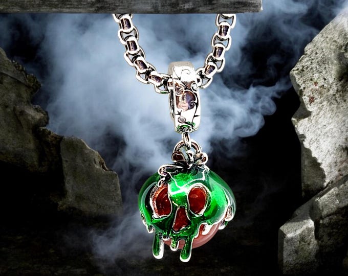Sterling Silver Jewelry, Sterling Silver Charm, Poison Apple, Fits Pandora Bracelet, Gift for her, Gift for Friend