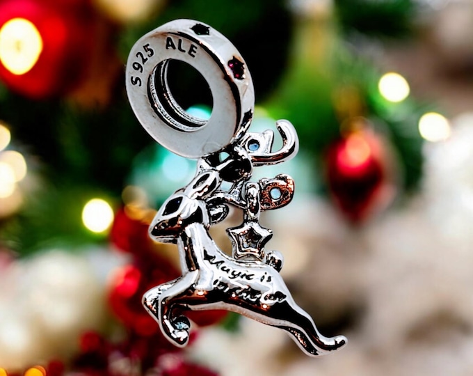 Sterling Silver Reindeer For  Bracelet
