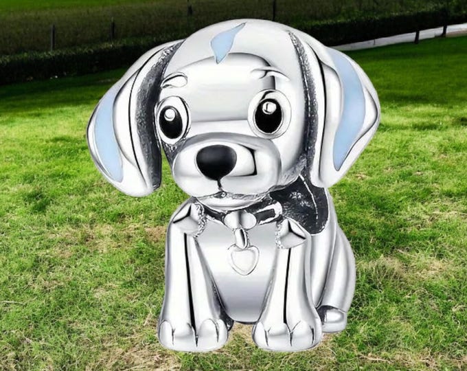 Sterling Silver Dog Charm, Sterling Silver, Gift for Her, Fits Pandora Bracelet, Dog Charm, Sterling Silver Jewelry, Dangle Bracelet