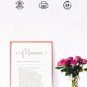 Regalo per la festa della mamma, festa della mamma, amorevole, mamma, significato mamma, poster, definizione mamma