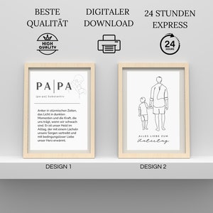Vatertagsgeschenk, Vatertag, liebevoll, Papa, Bedeutung Papa, Poster, Definition Papa, alles liebe zum Vatertag, digitaler download