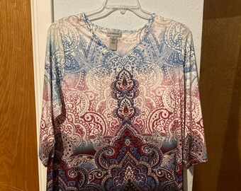 Multi gekleurde abstracte blouse