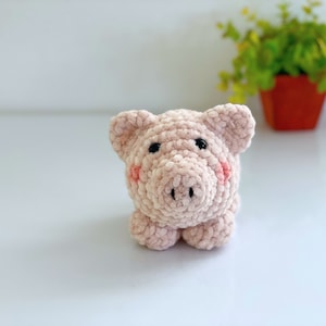 Crochet Pig Pattern, Crochet Pattern, Amigurimi pattern, Plushie pattern, Easy Crochet Pattern Kawaii