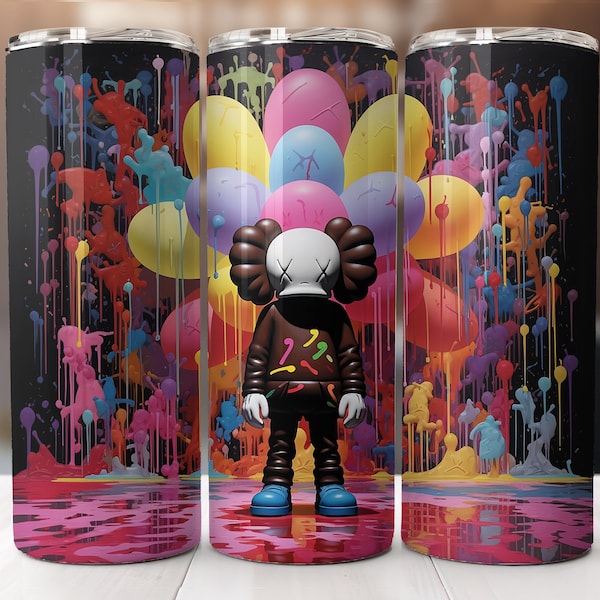 Kaws Tumbler Wrap, Sublimation Tumbler Design, Kaws Tumbler Wrap Design