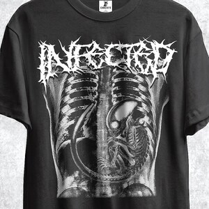Infected Xenomorph Rib Cage Tee | Sci-Fi Horror Movie Merch T-Shirt