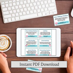 Distorsioni cognitive / Credenze limitanti / Voce interiore / Sviluppo personale / Crescita personale / Benessere / Schede di coaching / PDF /