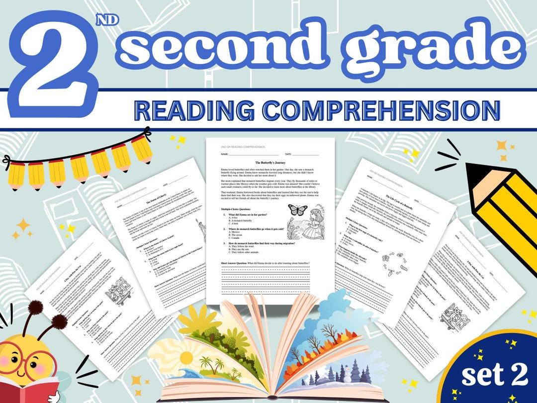 2nd Grade Reading Comprehension Bundle Worksheets | Fun, Engaging
