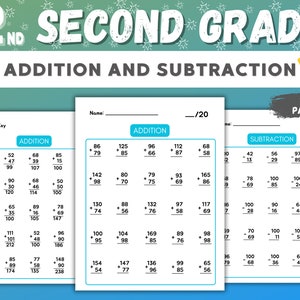 2nd Grade Addition and Subtraction Bundle - Etsy