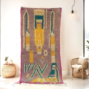Multicolor Custom Beni Ourain Runner rug - Moroccan runner rug -  runner rug - Hallway runner Morrocan - Soft Wool runner - Berber runner