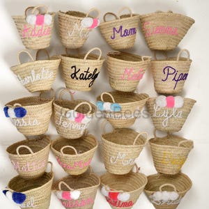 Custom beach bag,Bridal shower bags Personalized straw moroccan basket Customized straw bagsstraw tote, embroidered bags ,