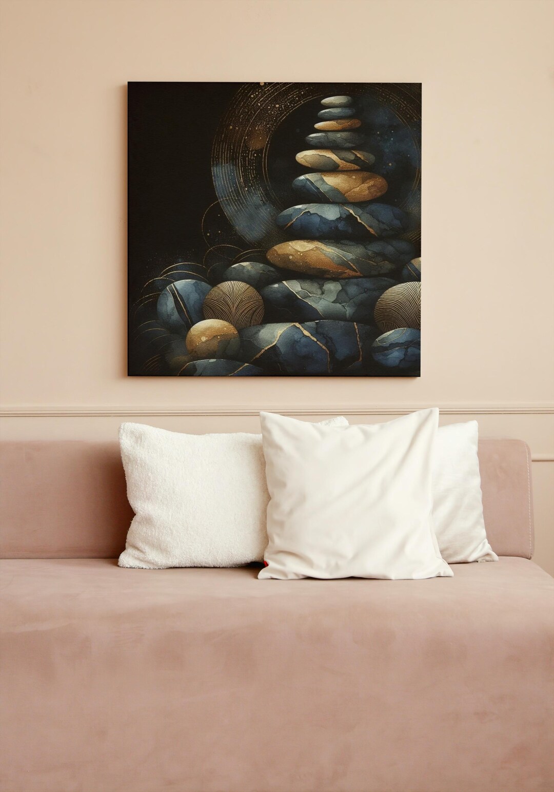 Abstract Zen Stone Stacking Art Digital Download, Minimalist Imperfect ...
