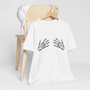 Halloween Skeleton Hands Chest Tee - Spooky Skeleton Shirt - Skeleton Costume - Funny Creepy Halloween Shirt - Halloween Skeleton Hands Top