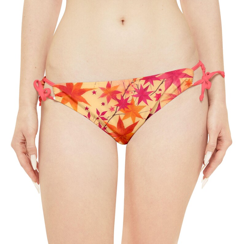 Stars Bikini - Rave Bikini Set - Bikini Set für Teenager - Orange & Fuchsia Riemchen Bademode - Sommer Bademode - Fuchsia Bikini - Braut Bikini Bild 6