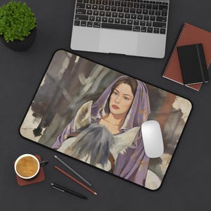 Arwen Lotr Mouse Pad XL - Galadriel Arwen Desk Mat - Gift For LOTR Fans - Lord of the Rings Art - Retro Lotr desk setup aesthetic