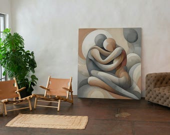 Sensual Art Print-Intimate Wall Art- Sexy Abstract Art - Romantic Abstract Print - Embrace Art-Intimate Bedroom Art - Romantic Above Bed Art