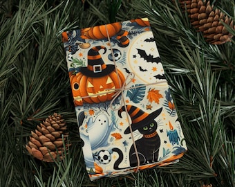 Halloween wrapping paper roll - Halloween gift wrap - Back to school - Spooky Halloween Gift Wrap - Haunted & Magical Designs wrapping paper