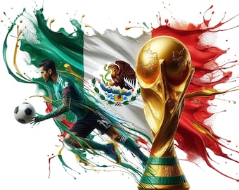 Poster da parete della Coppa del Mondo FIFA 2026 in Messico, download digitale - Regalo per i tifosi di calcio - Festa per guardare la partita di calcio in Messico - USA Canada Messico - Coppa del Messico