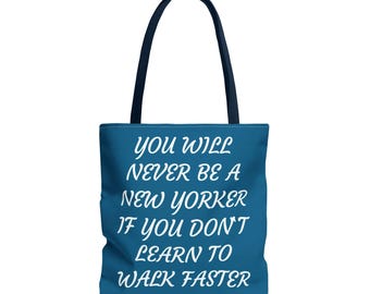 New Yorker Tote Bag, New York Tote Bag, Funny Tote Purse Gift, Library Bag, Market Bags, New York Lover Bag, Shopping Bag, Funny Quote Totes