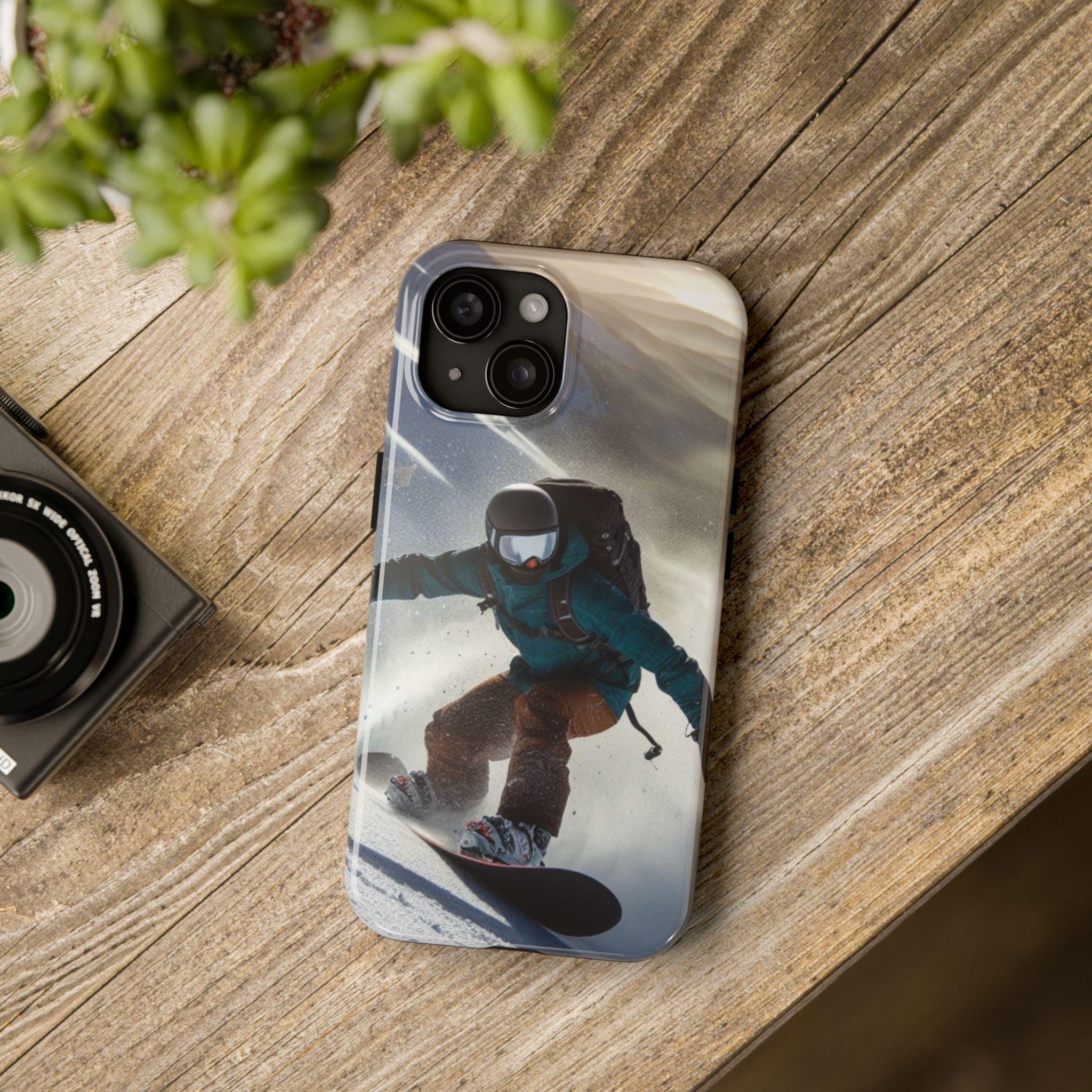 Snowboarding Print Phone Case - Wintersport Design for iPhone