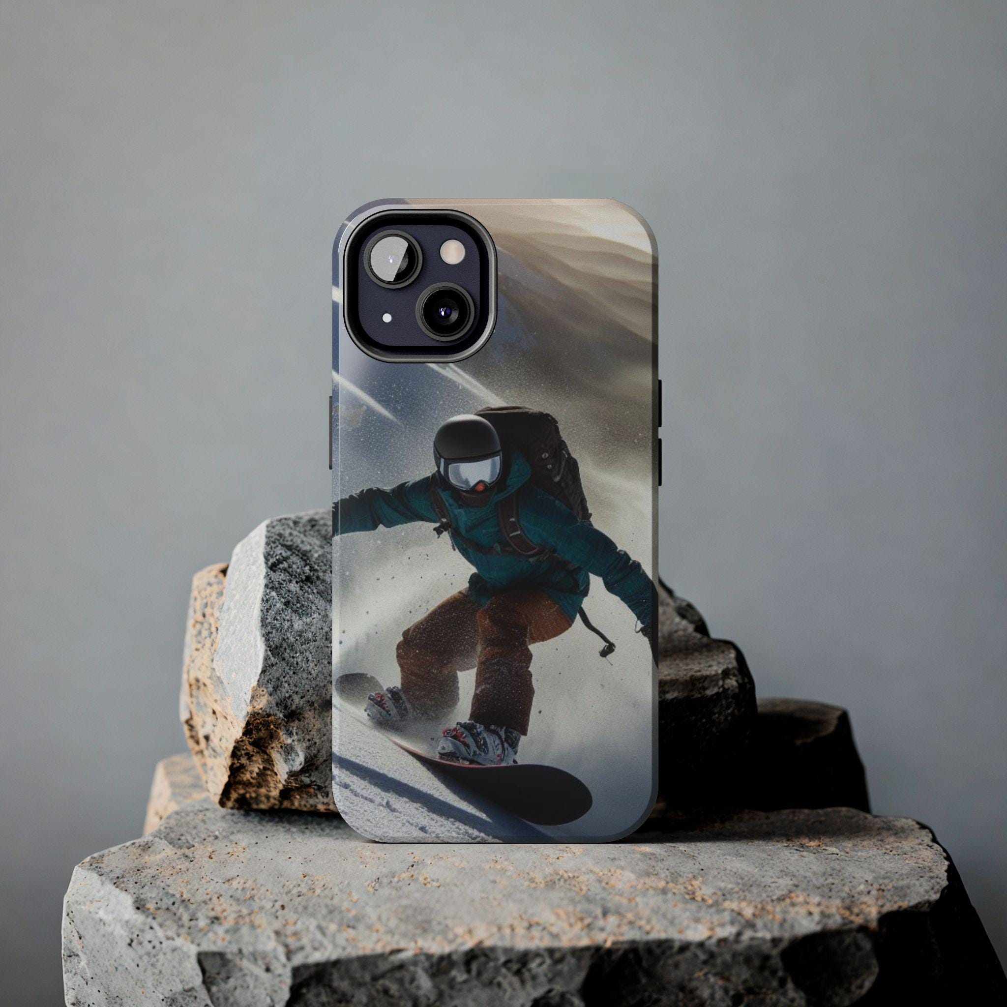 Snowboarding Print Phone Case - Wintersport Design for iPhone