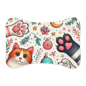 Pet Feeding Mats-Pet Bowl Mat-Personalized Cat Food Mat- Non-Slip Waterproof Silicone - Protect Floors, Ideal for Pet owners-Cat Lovers Gift