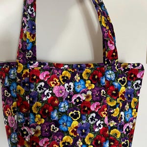 Pansy Bag Purse, Pansies