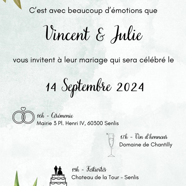 Faire part mariage SMS