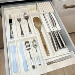 Custom Kitchen Drawer Organizer: Personalized, Washable, Tailored Fit, and Modular for Versatile Organization and Style