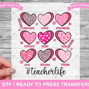 Teacher Life Motivational Teaching DTF Transfers, Inspirational Teacher Ready To Press, Teacher Shirt Transfers, T-Shirt Transfers, Prints