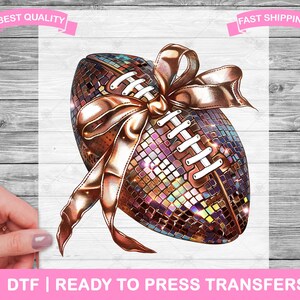 Spieltag Sport DTF Transfers, DTF Drucke, bereit zum Pressen von Hemden, T-Shirt Transfers, Faux Glitter Bow Spieltag DTF Transfers, D22