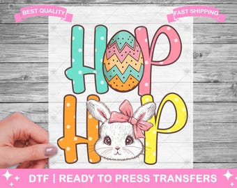 Easter Hip Hop Bunny Rabbit DTF Transfers, DTF Prints, Ready To Press Shirt Transfers, Religious, Easter Bunny, Kids Iron On Transfer