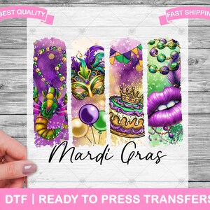 Vintage Retro Mardi Gras DTF Transfers, DTF Prints, Ready To Press Shirt Transfers, Mardi Gras DTF, Nola Dtf, Iron On Transfer