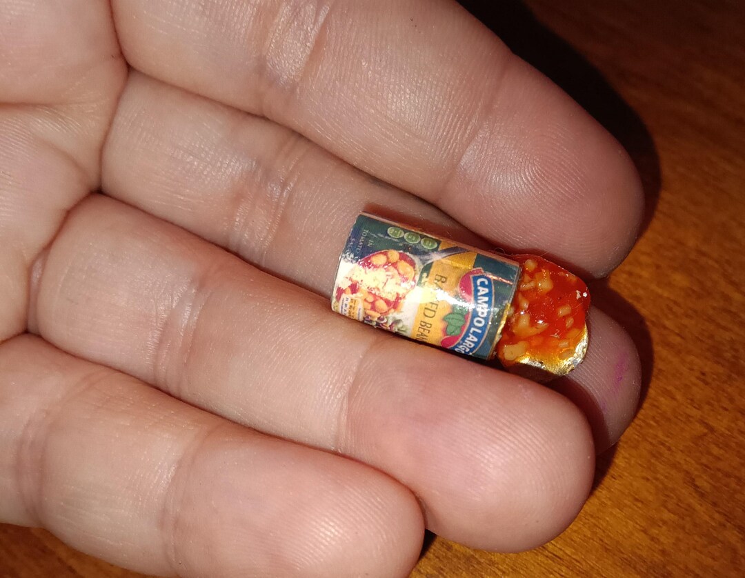 1/12 Scale Spilled Baked Beans Dollhouse Miniature - Etsy