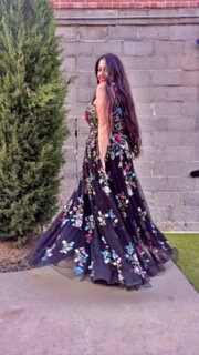 navy silk nightdress